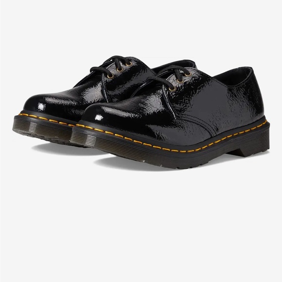 NWOB Dr Martens 1461 WOMEN'S DISTRESSED PATENT OXFORD SHOES size 8 Doc Martens - Picture 1 of 6